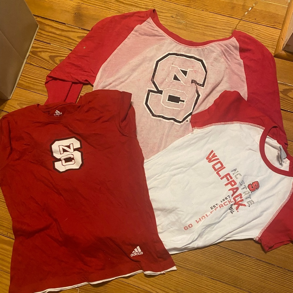 Lot of 3 NC State T shirts /NCSU Wolfpack Medium